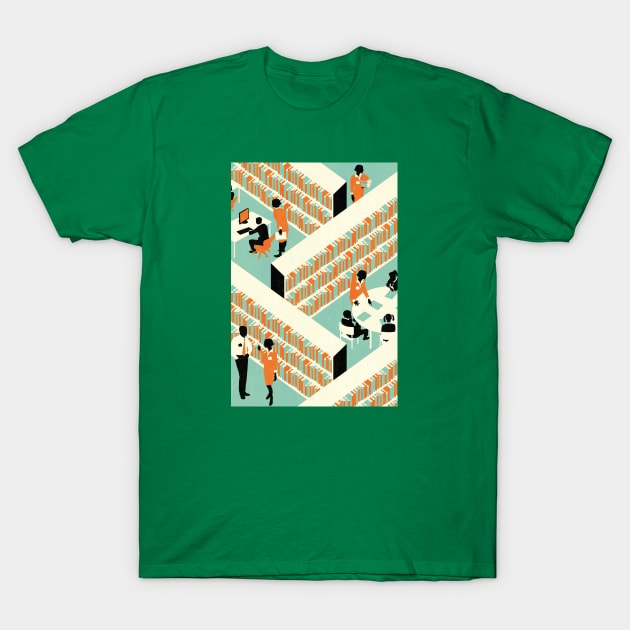 Haymarket_library teaching T-Shirt by Neil Webb | Illustrator